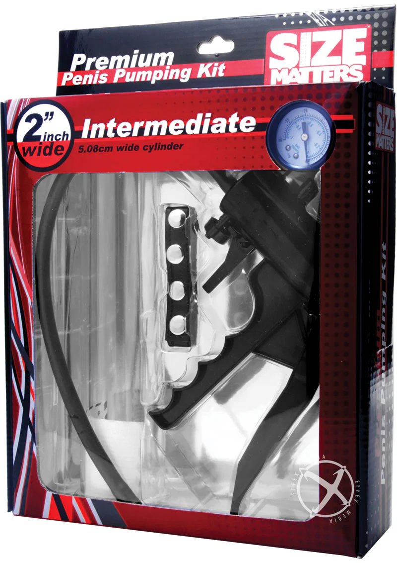 Size Matters Premium Penis Pumping Kit Intermediate Size Wide Cylinder - Image 4