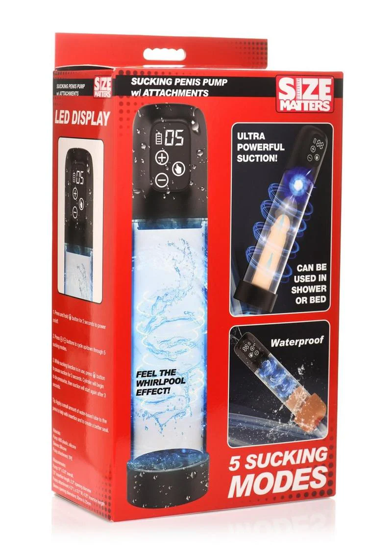 Size Matters Rechargeable Sucking Penis Pump - Image 4