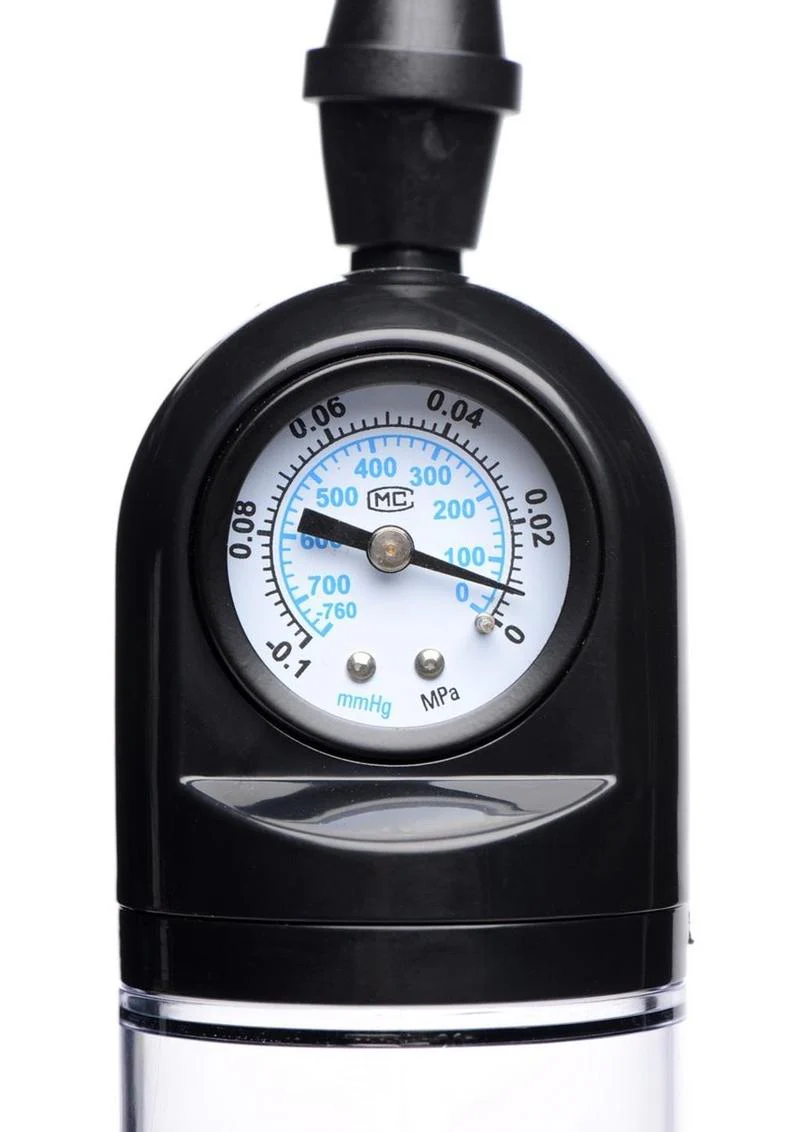 Size Matters Trigger Penis Pump with Built-In Pressure Gauge - Image 2