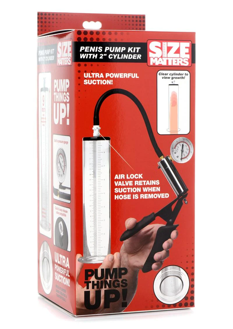 Size Matters Ultra Powerful Suction Penis Pump Kit with Cylinder - Image 4