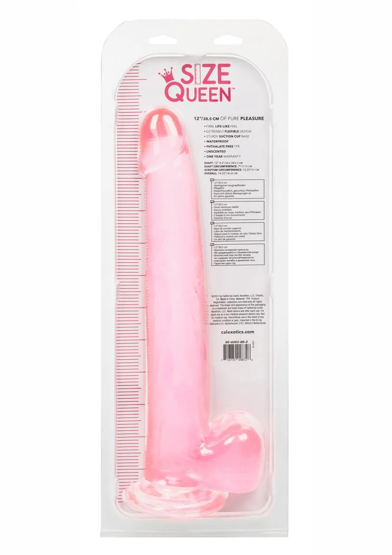 Size Queen 12" Dildo with Balls by CalExotics - Image 21