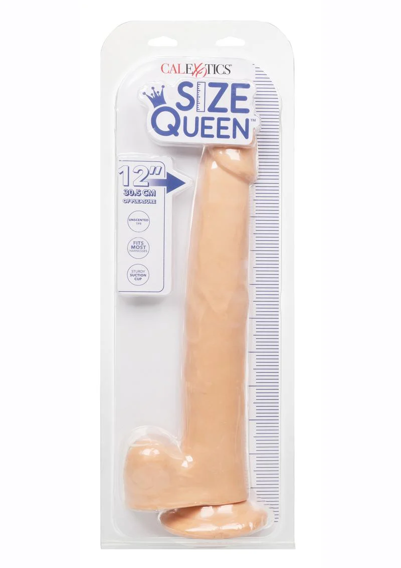 Size Queen 12" Dildo with Balls by CalExotics - Image 24