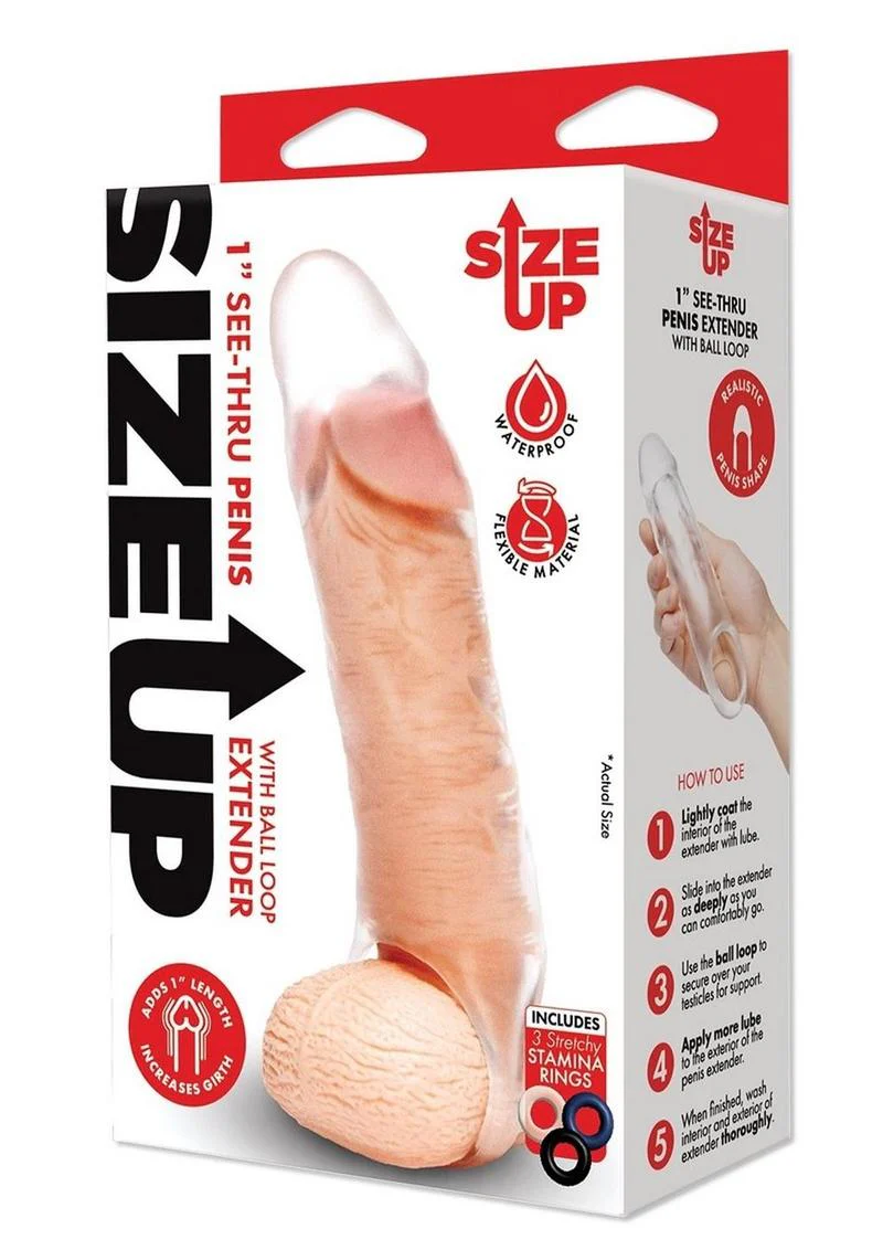 SIZE UP Classic See-Thru Penis Extender - Image 4