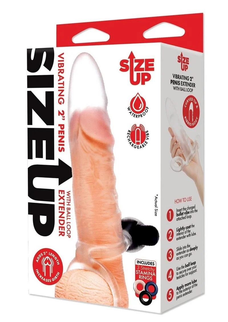 SIZE UP Clear View Vibrating Penis Extender - Image 4