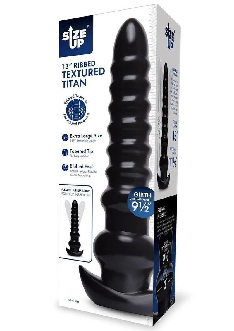 Size Up Ribbed Textured Titan Plug - Image 3