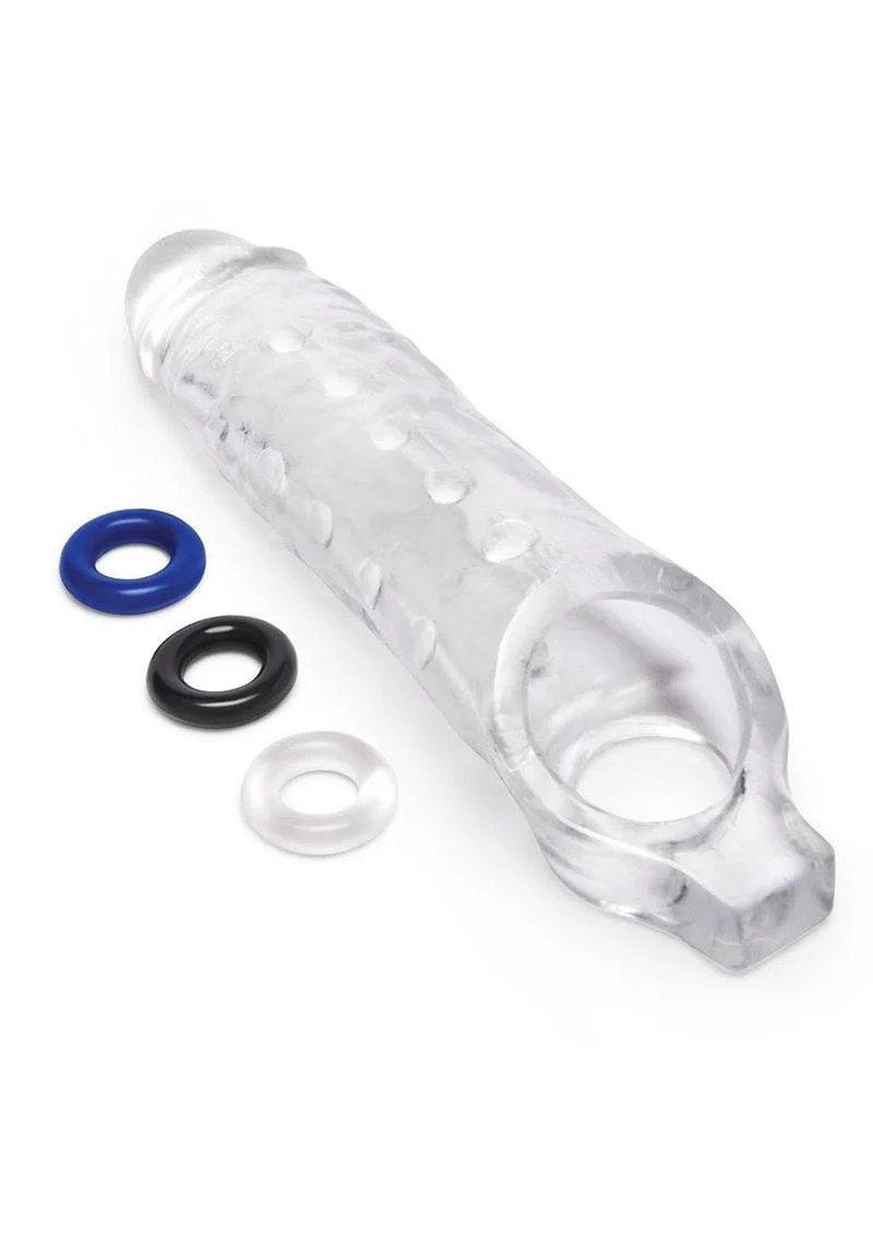 Size Up Studded Clear View Stretch Penis Extender - Image 2