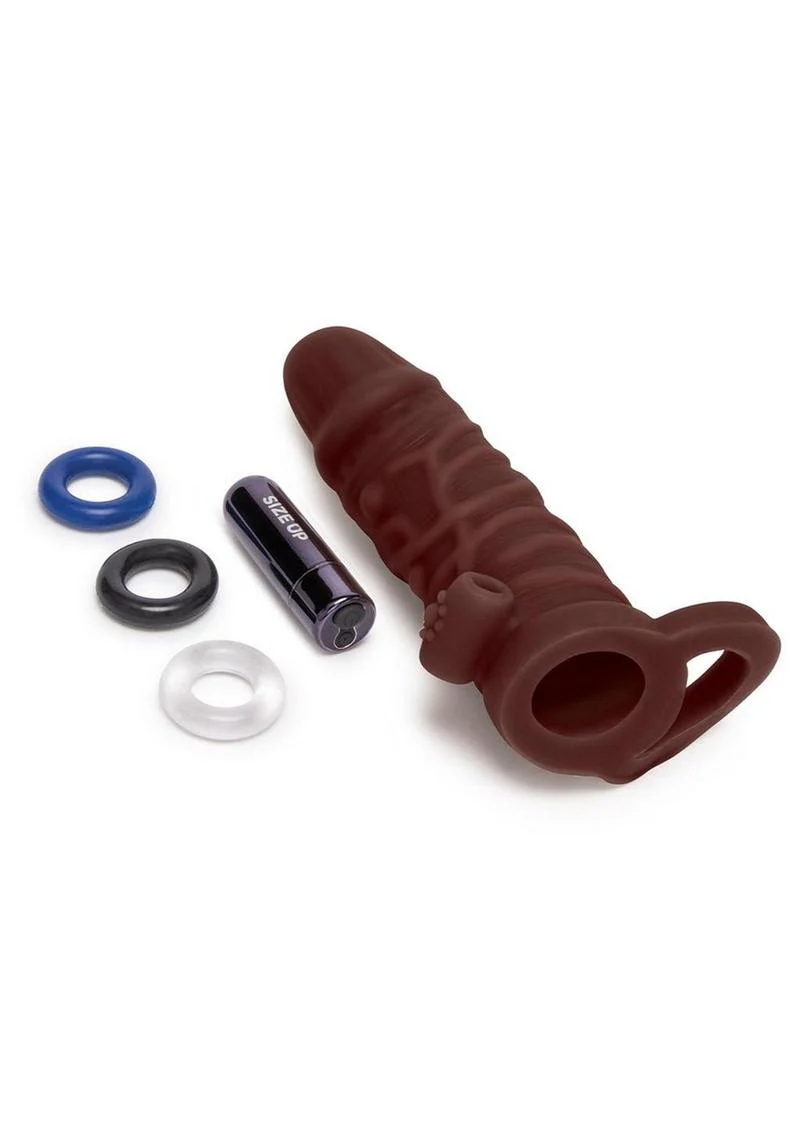 SIZE UP Vibrating Realistic Penis Extender - Image 2