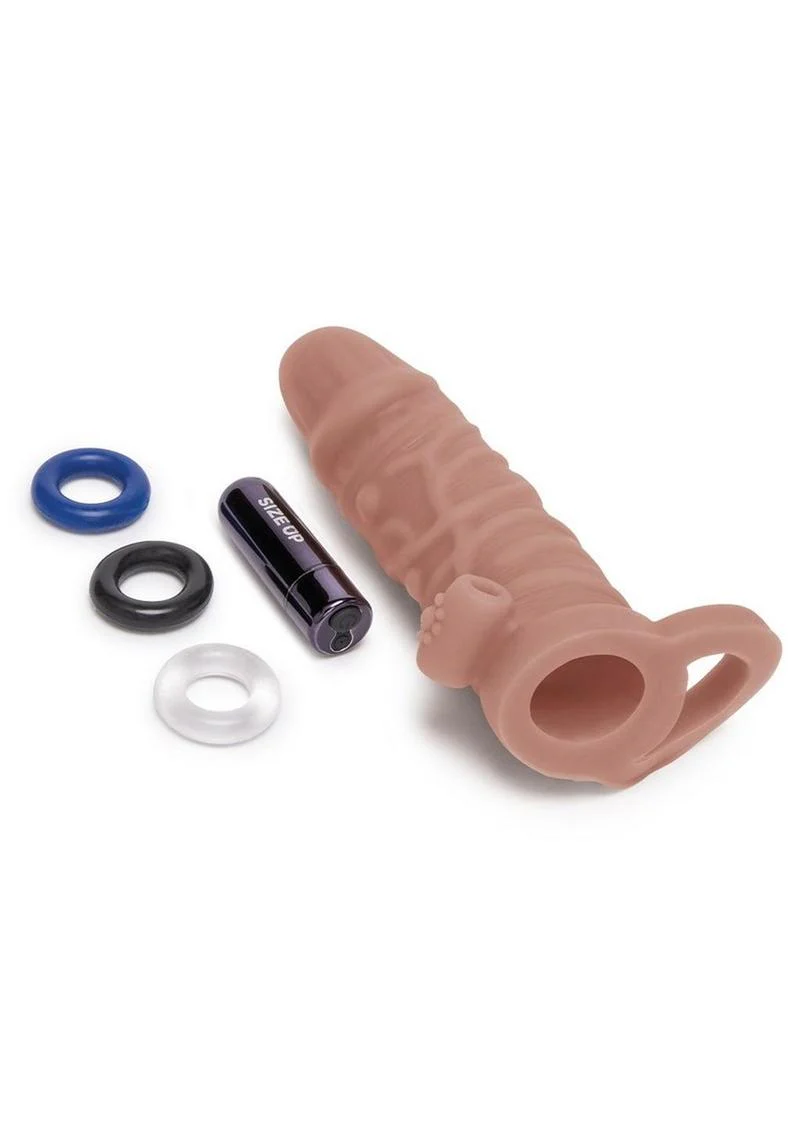 SIZE UP Vibrating Realistic Penis Extender - Image 5