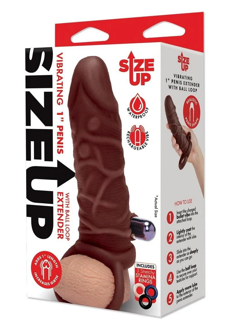 SIZE UP Vibrating Realistic Penis Extender - Image 7