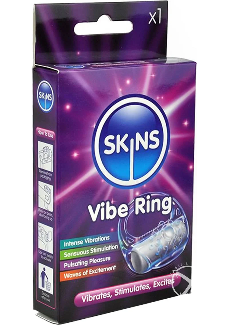 Skins Disposable Vibrating Cock Ring with Sensuous Stimulation - Image 3