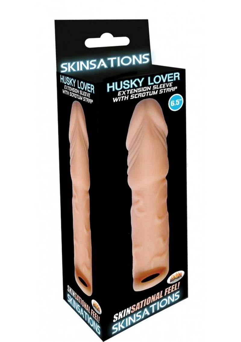 Skinsations Husky Lover Extension Sleeve with Scrotum Strap - Image 2