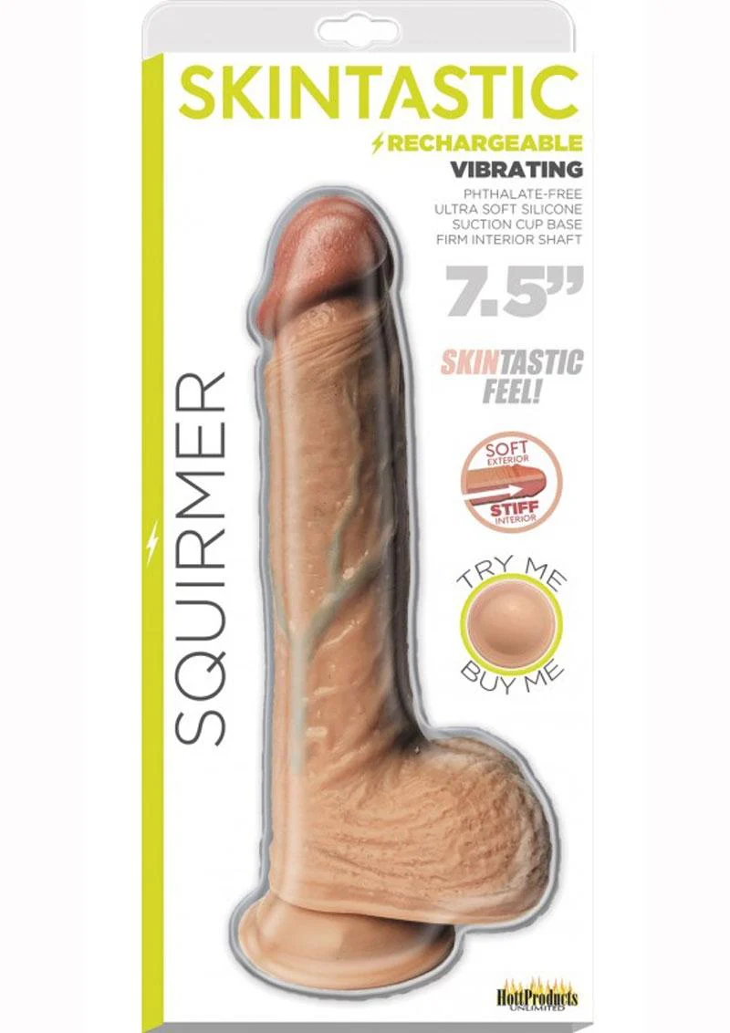 Skintastic Squirmer Rechargeable Vibrating Silicone Dildo - Image 2