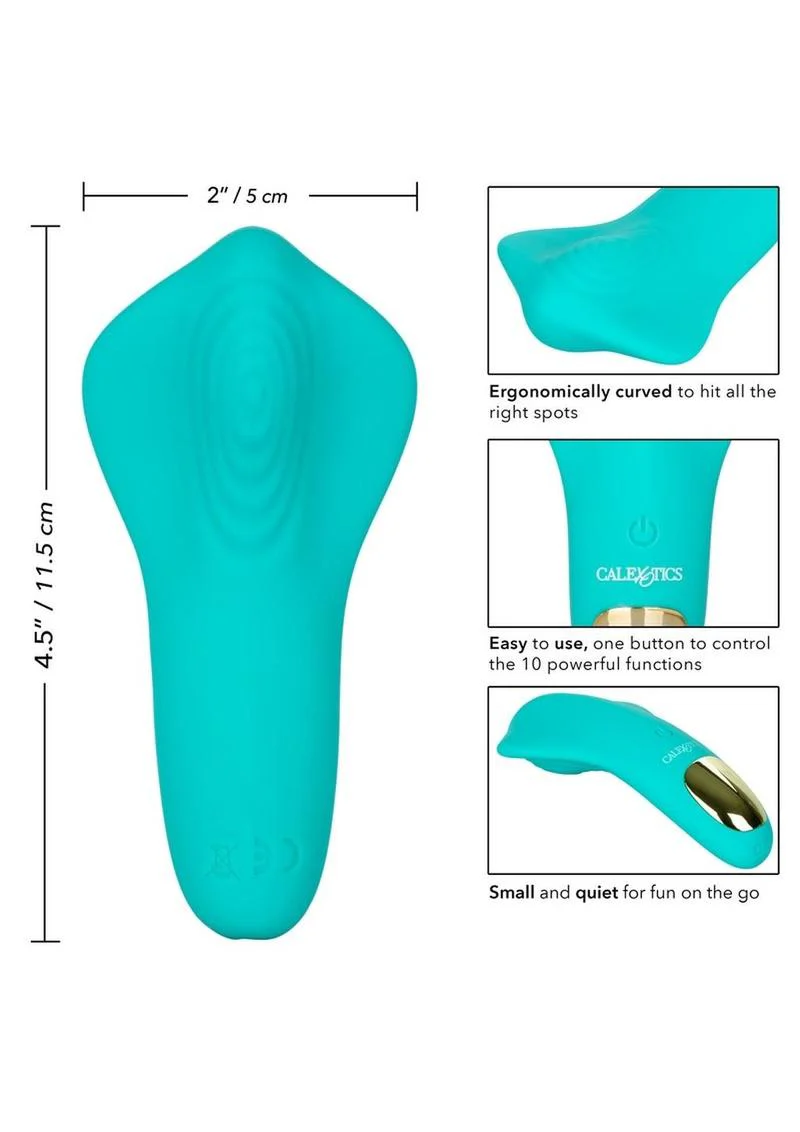 Slay Pleaser Silicone Rechargeable Massager Aqua Green - Image 3