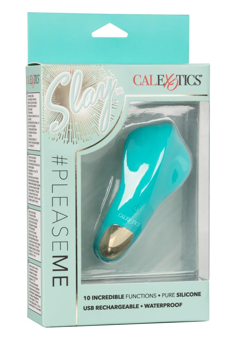 Slay Pleaser Silicone Rechargeable Massager Aqua Green - Image 4