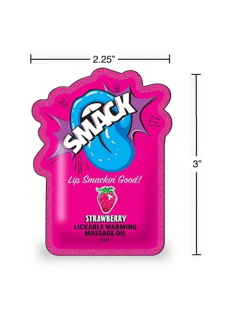 Smack Strawberry Lickable Warming Massage Oil - Image 2