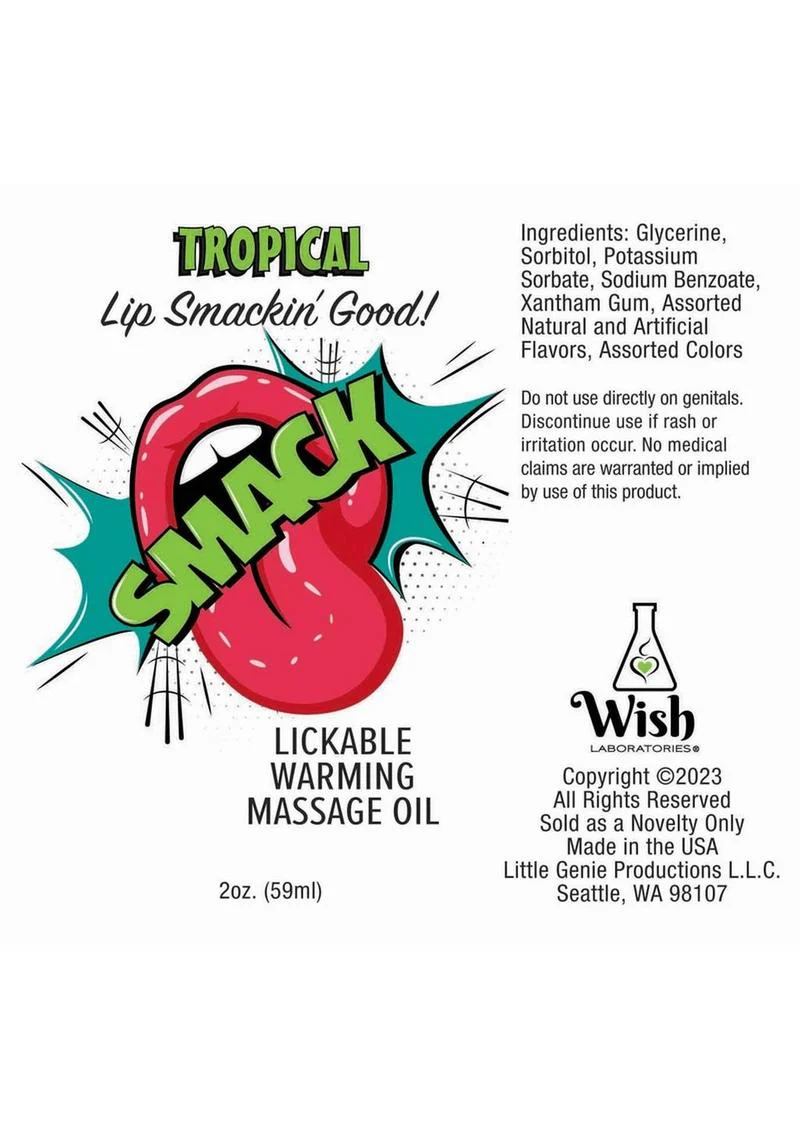 Smack Tropical Lickable Warming Massage Oil - Image 2
