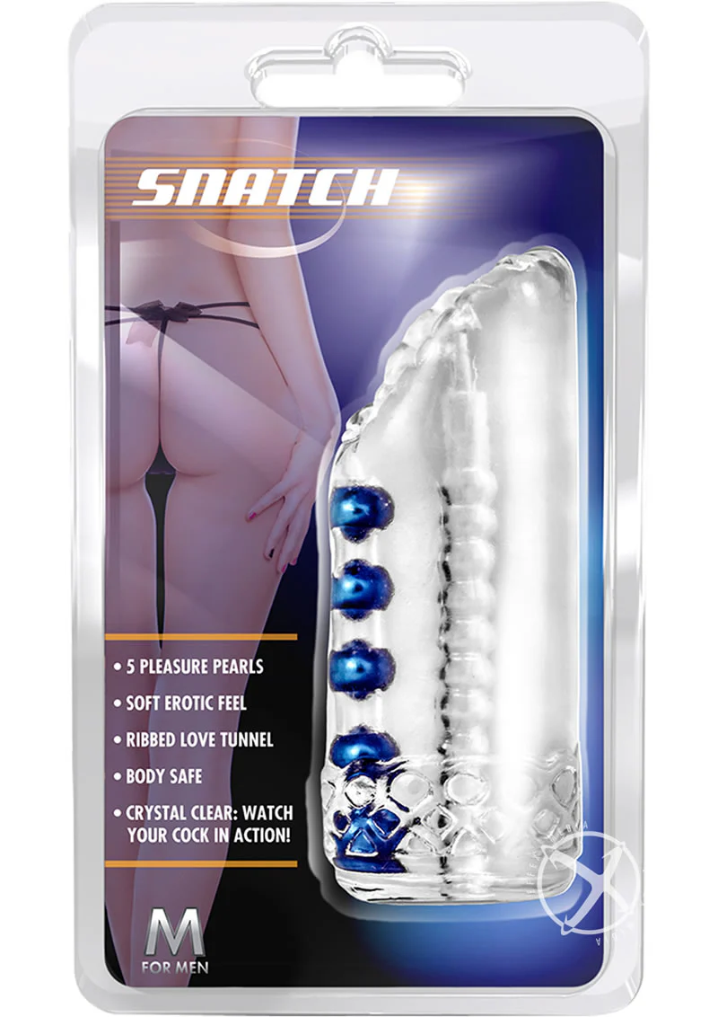 Snatch Masturbator - Clear with 5 Pleasure Pearls - Image 4