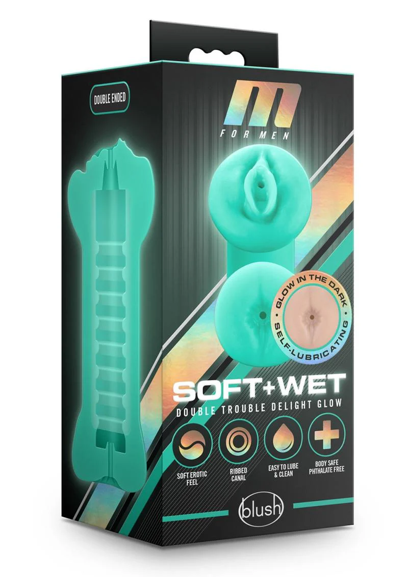 Soft + Wet Double Trouble Delight Glow Masturbator - Image 4