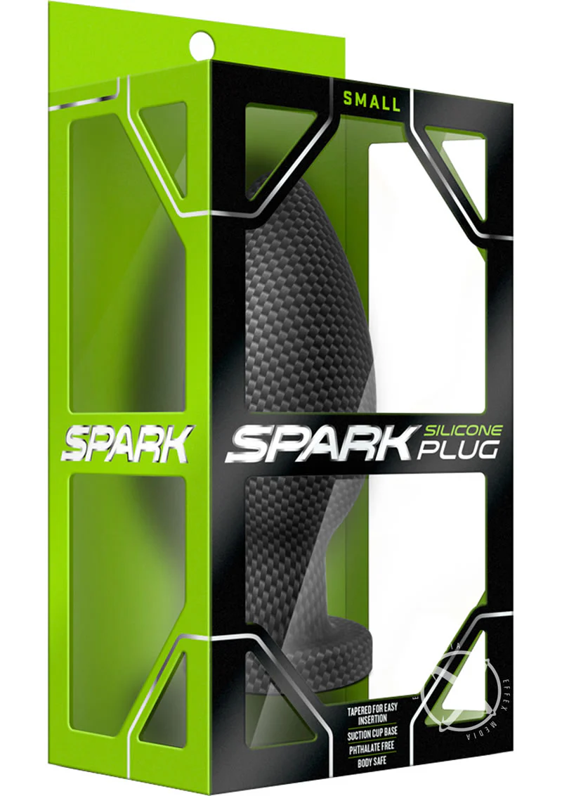 Spark Silicone Butt Plug Small Carbon Fiber - Image 4