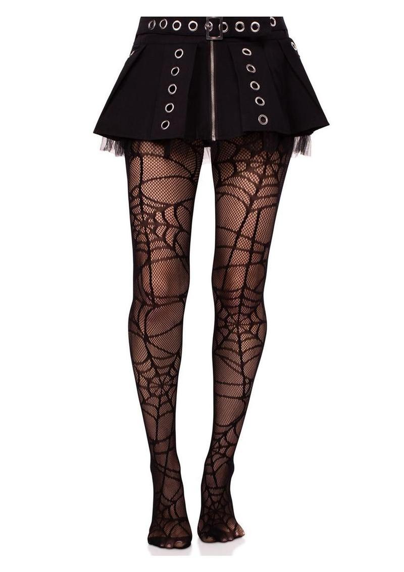 Spiderweb Fishnet Tights - Image 4