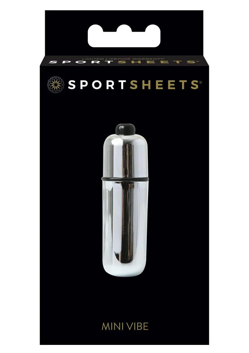 Sport Sheets Mini Vibe Silver Peanut Bullet Vibrator - Image 3