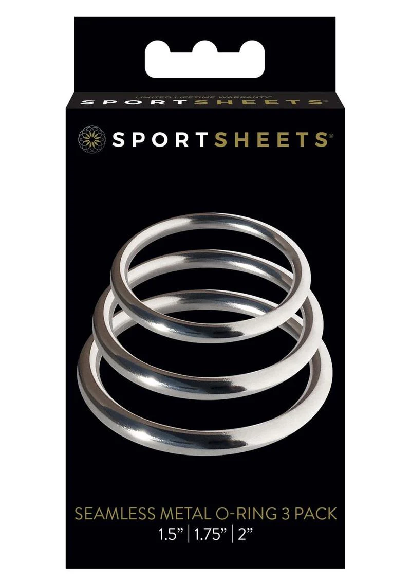 Sport Sheets Seamless Metal O-Ring Trio - Image 3