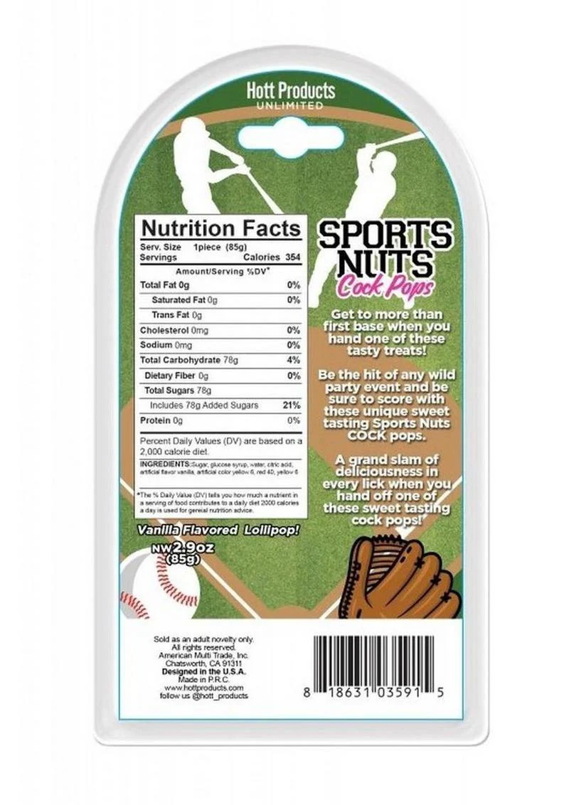 Sports Nuts Cock Pop Vanilla Flavored Lollipop - Image 2
