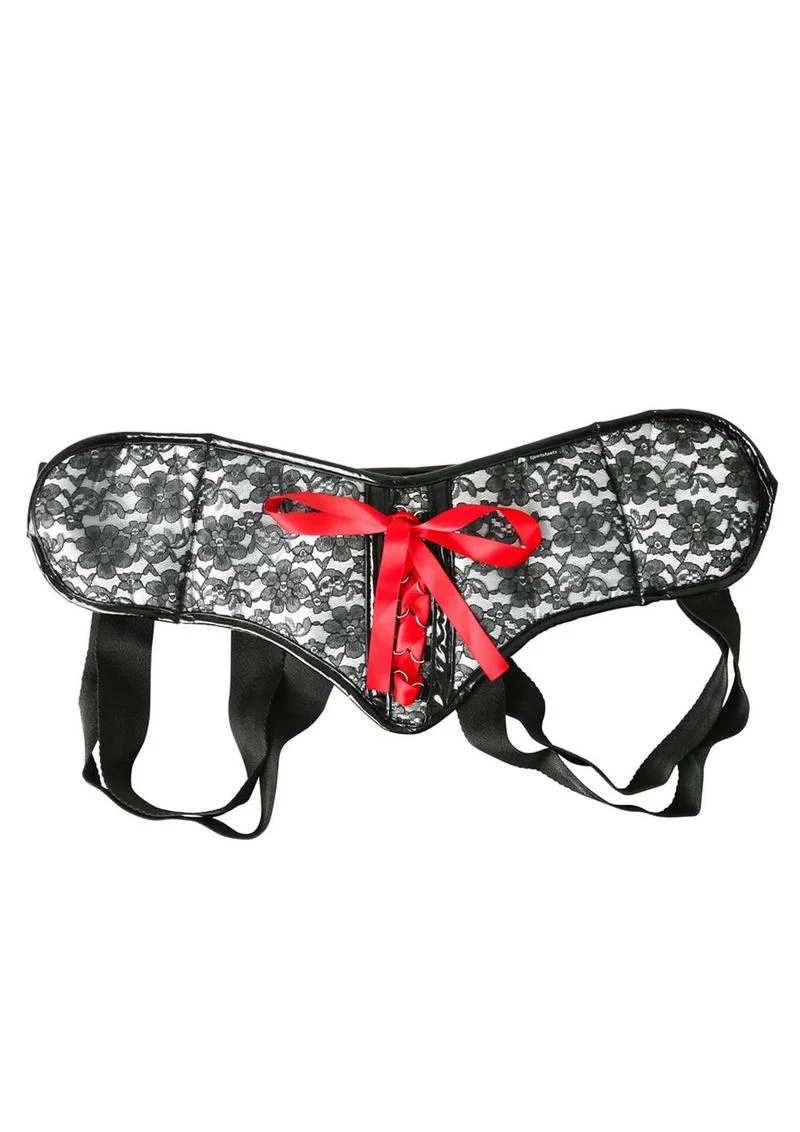 Sportsheets Curvy Collection Slate Lace Corset Strap-On - Image 2