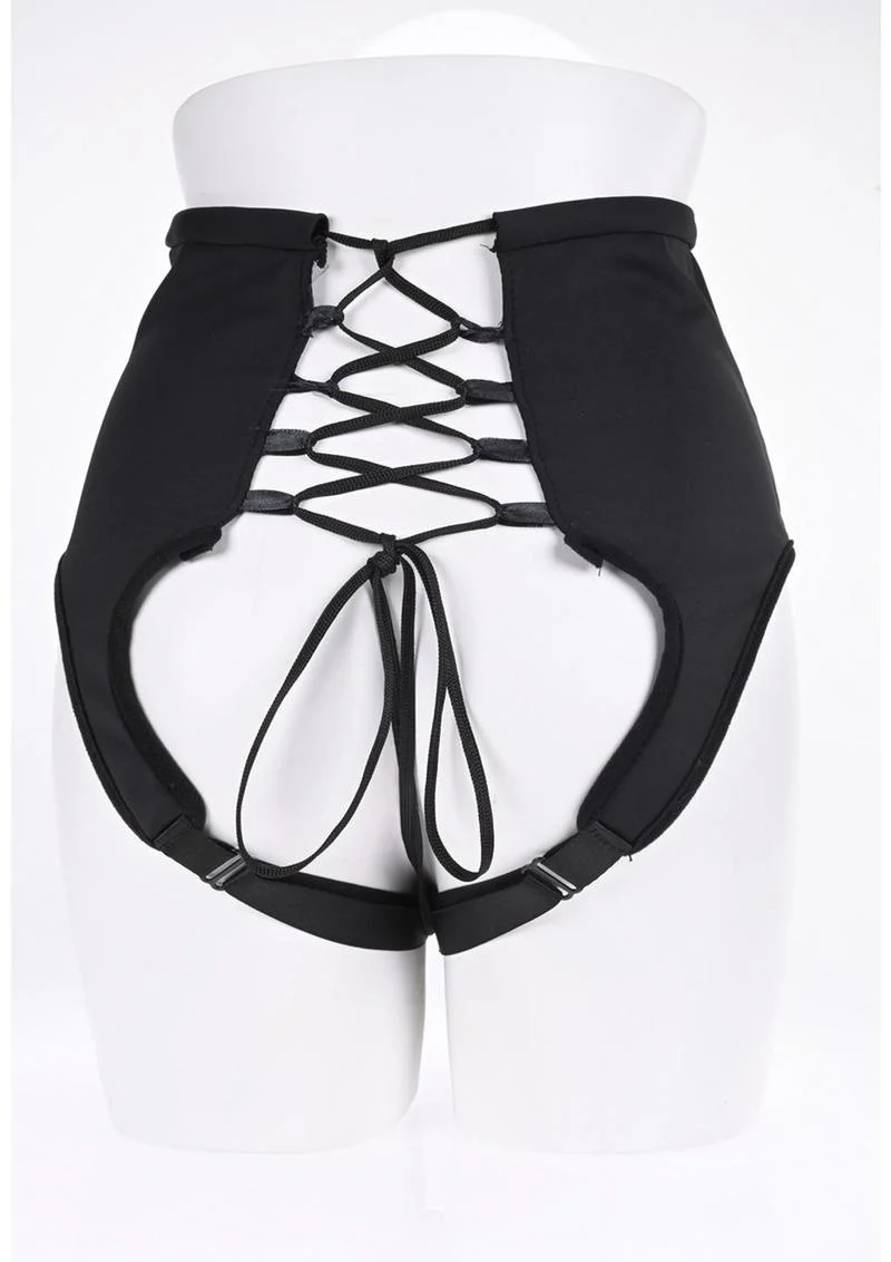 Sportsheets High Waisted Corset Strap On - Black - Image 3