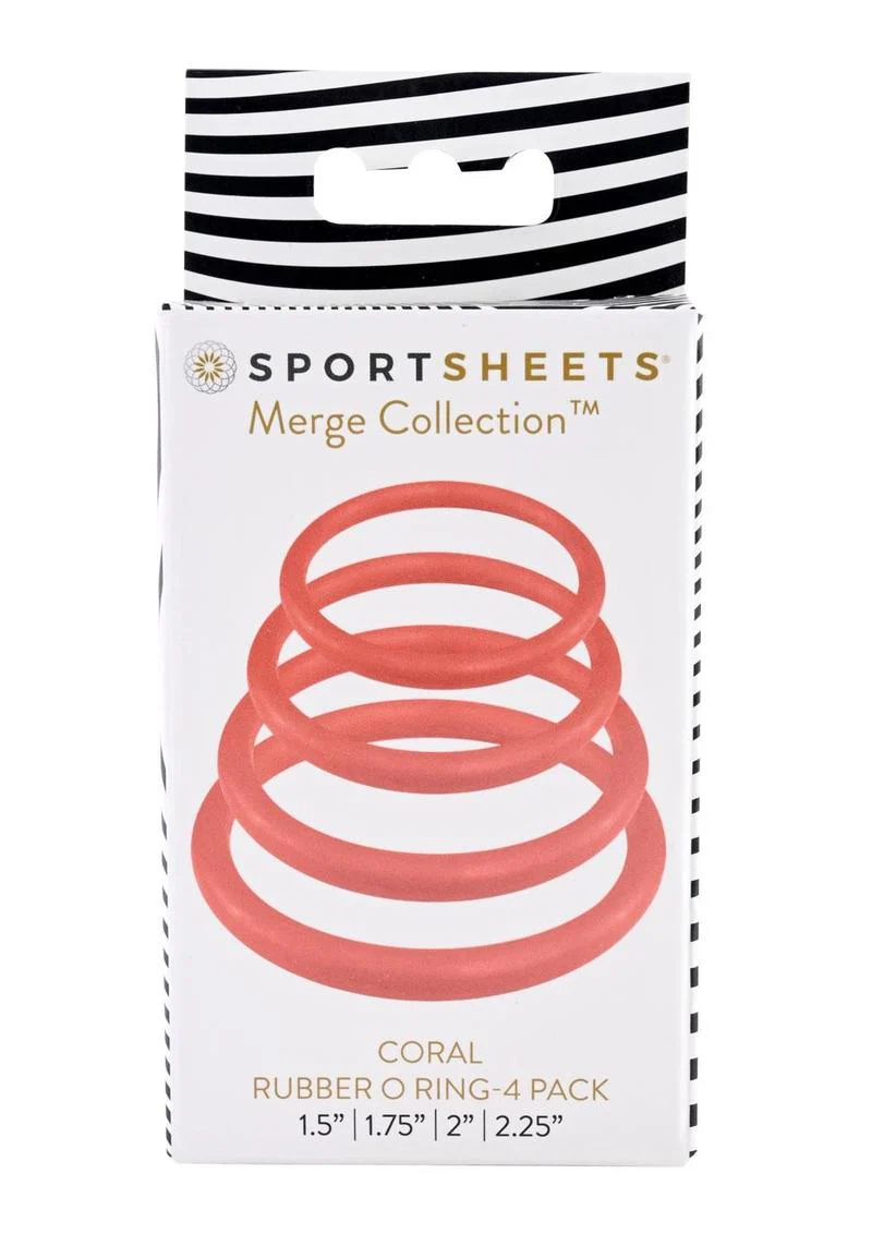 Sportsheets Merge Collection Plum Rubber Assorted Sizes O Ring - Image 14