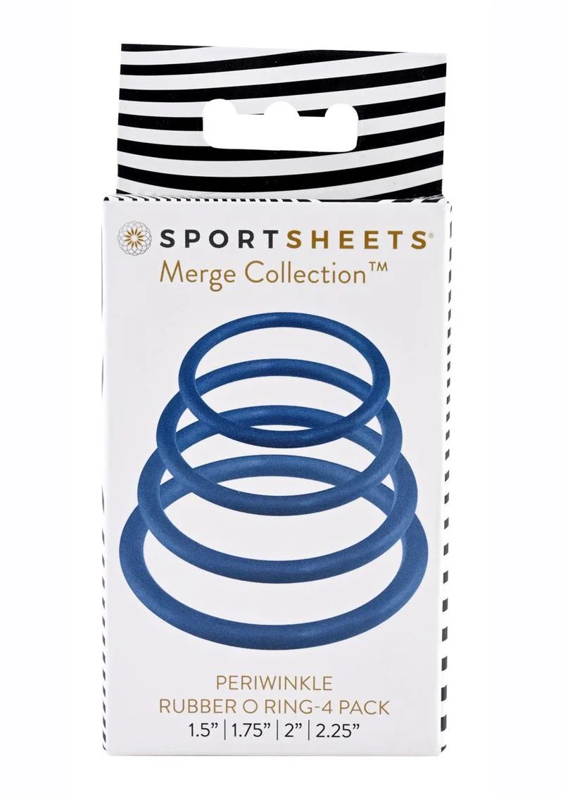 Sportsheets Merge Collection Plum Rubber Assorted Sizes O Ring - Image 17