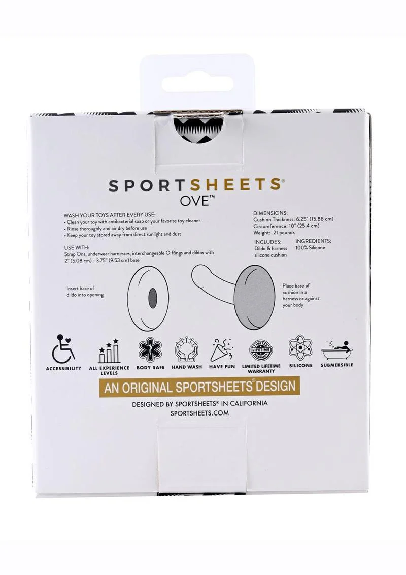 Sportsheets Ove Silicone Cushion Dildo And Harness Comfort Accessory - Image 3