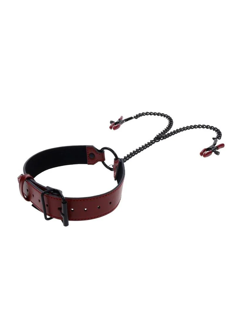Sportsheets Saffron Collar with Nipple Clamps - Image 3