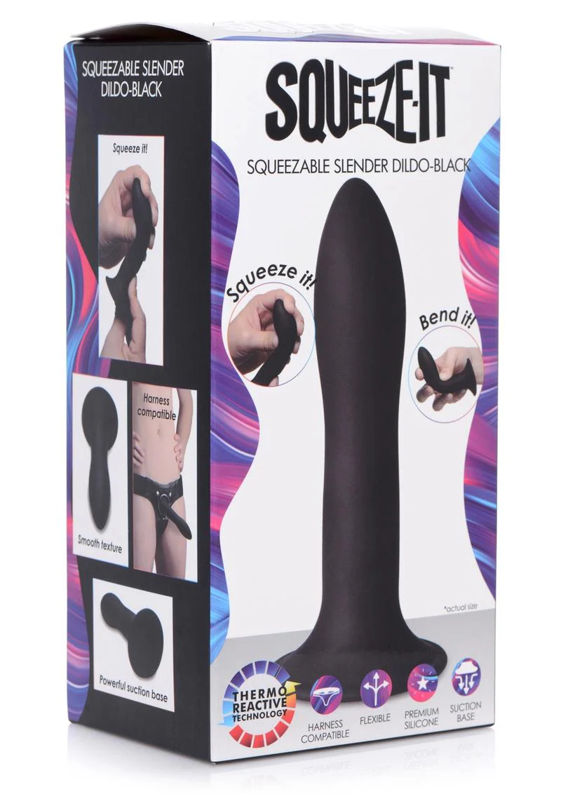 Squeeze It Squeezable Slender Silicone Flexible Dildo - Image 5