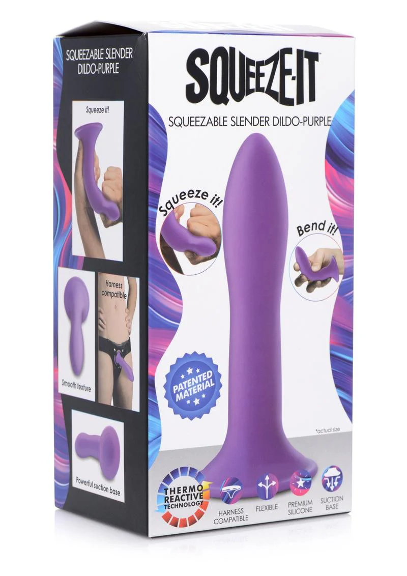 Squeeze It Squeezable Slender Silicone Flexible Dildo - Image 6