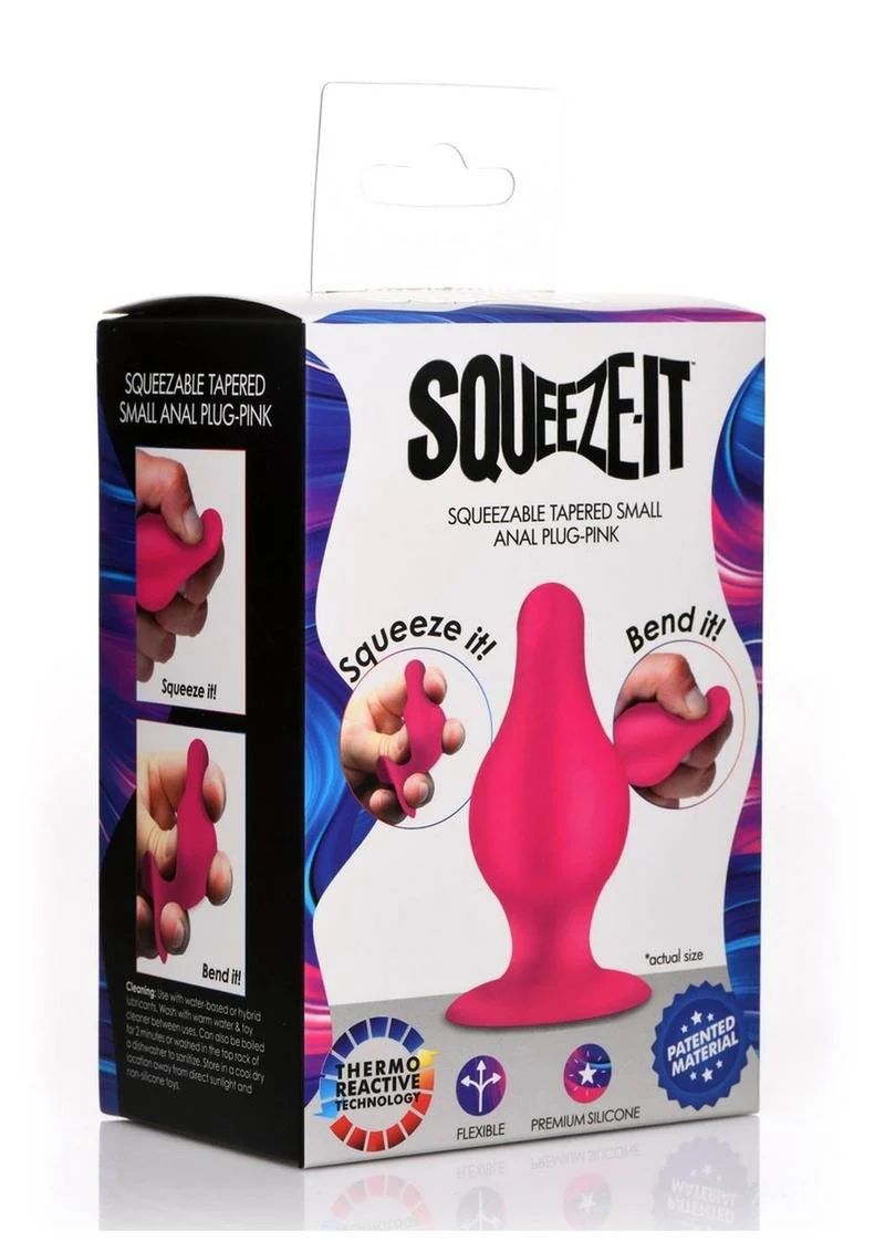 Squeeze-It Squeezable Tapered Small Anal Plug Flexible Silicone - Image 10