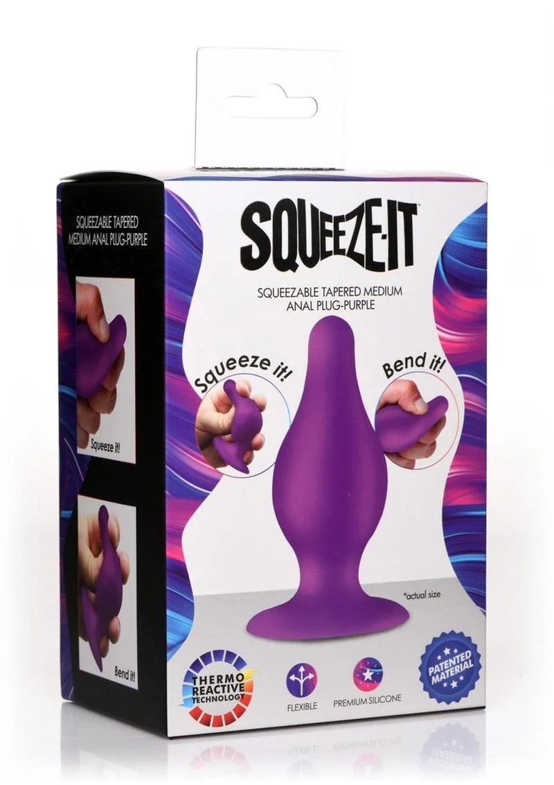 Squeeze-It Squeezable Tapered Small Anal Plug Flexible Silicone - Image 11