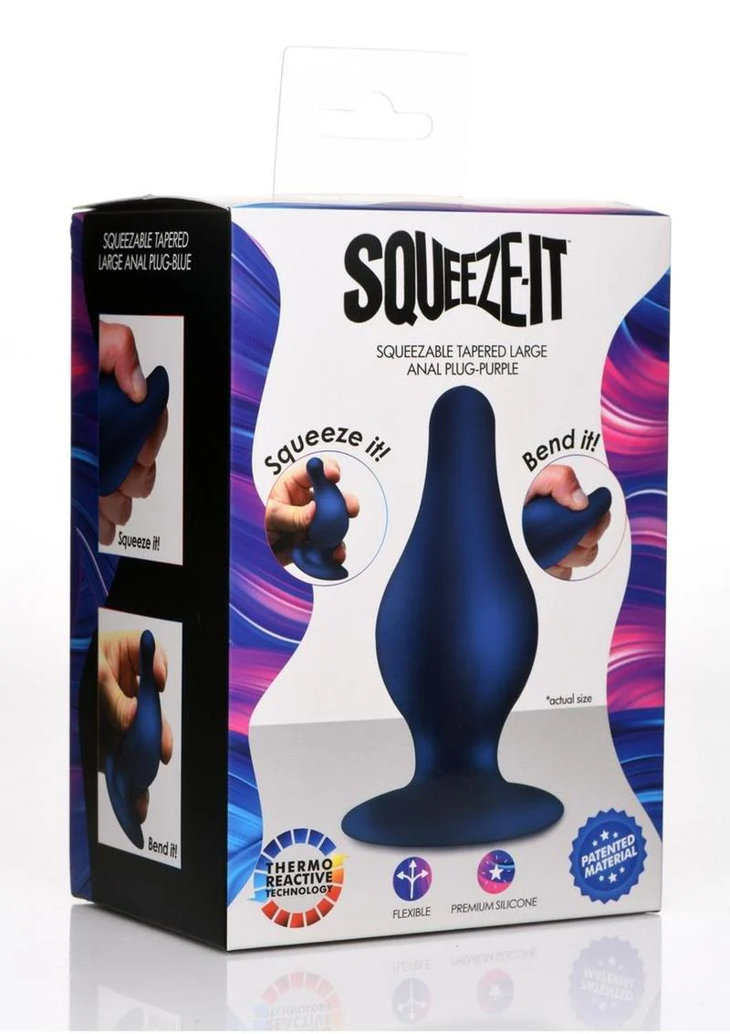 Squeeze-It Squeezable Tapered Small Anal Plug Flexible Silicone - Image 12