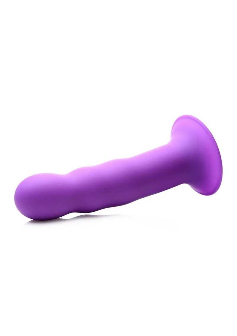 Squeeze It Squeezable Wavy And Harness Compatible Silicone Dildo - Image 3