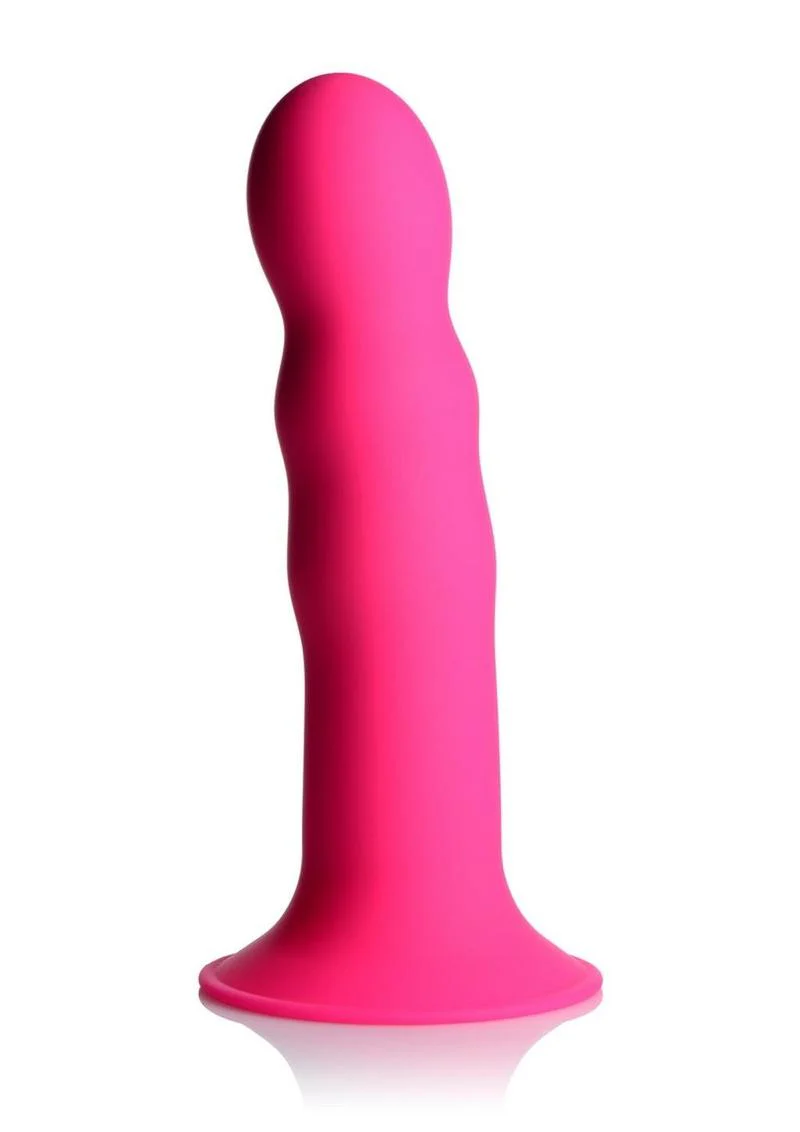Squeeze It Squeezable Wavy Harness Compatible Silicone Dildo - Image 3