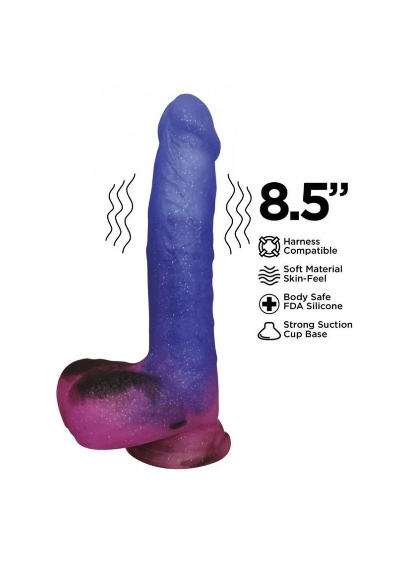 Stardust Milky Way Bendable Vibrating Silicone Dildo Multicolor - Image 2