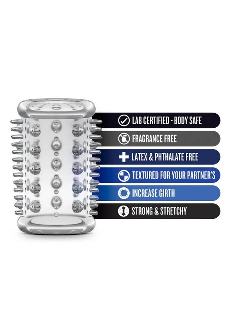 Stay Hard Cock Sleeve 03 Clear Textured Girth Enhancer - Image 2