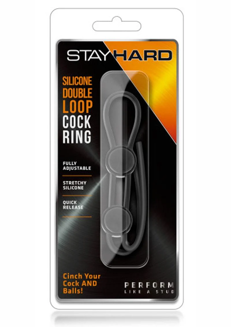 Stay Hard Silicone Double Loop Adjustable Cock Ring - Image 11