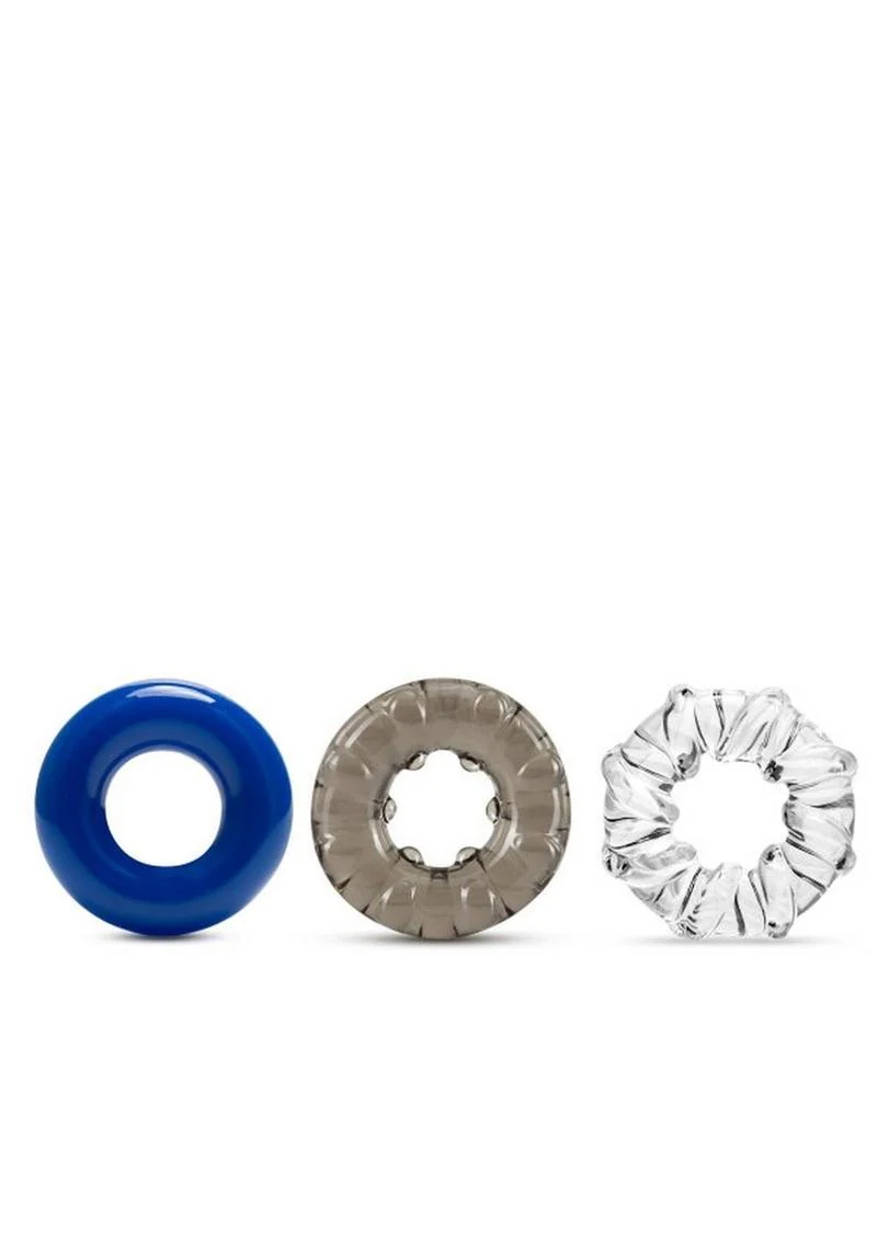 Stay Hard Triple Stretch 3 Pack Cock Rings Superior Strength - Image 2