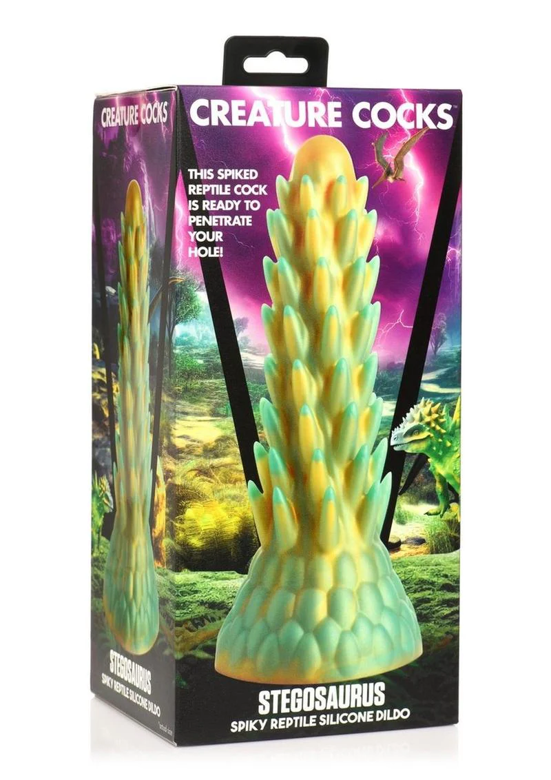 Stegosaurus Spiky Reptile Silicone Dildo - Image 4