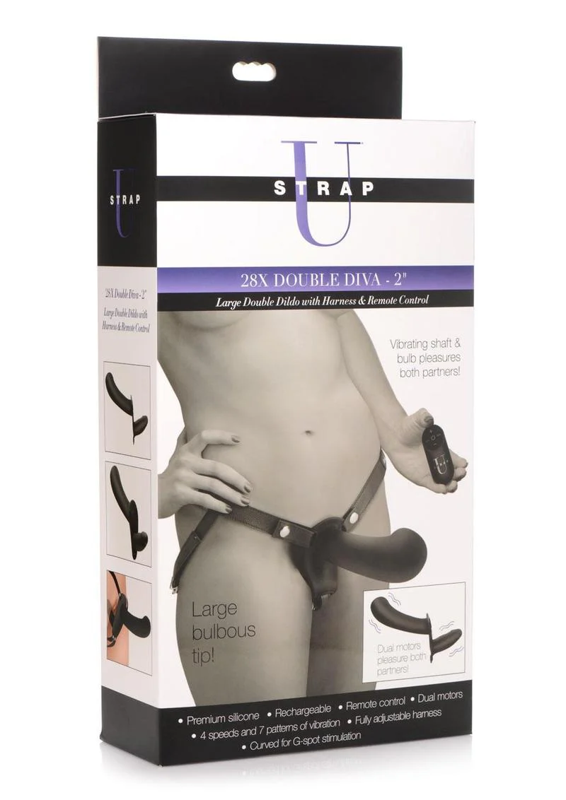 Strap U 28X Double Diva Rechargeable Silicone Dual-Dildo Strap-On - Image 7