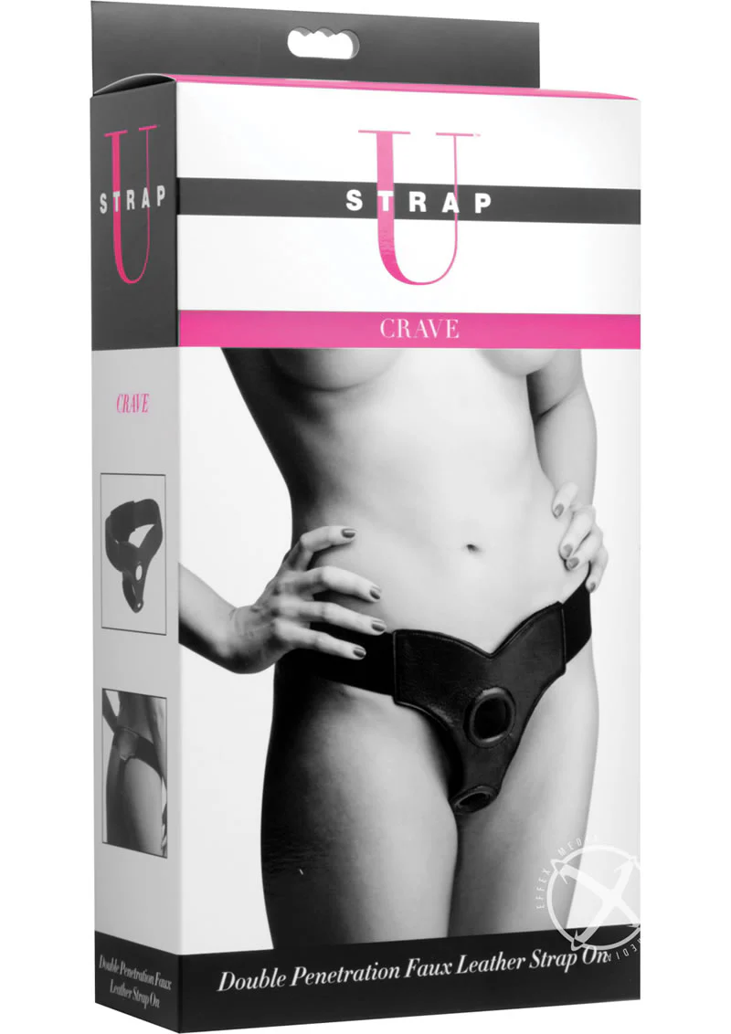 Strap U Crave Double Penetration Faux Leather Strap-On - Image 3