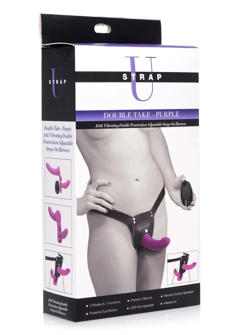 Strap U Double Take Vibrating Double Penetration Strap-On Harness - Image 8