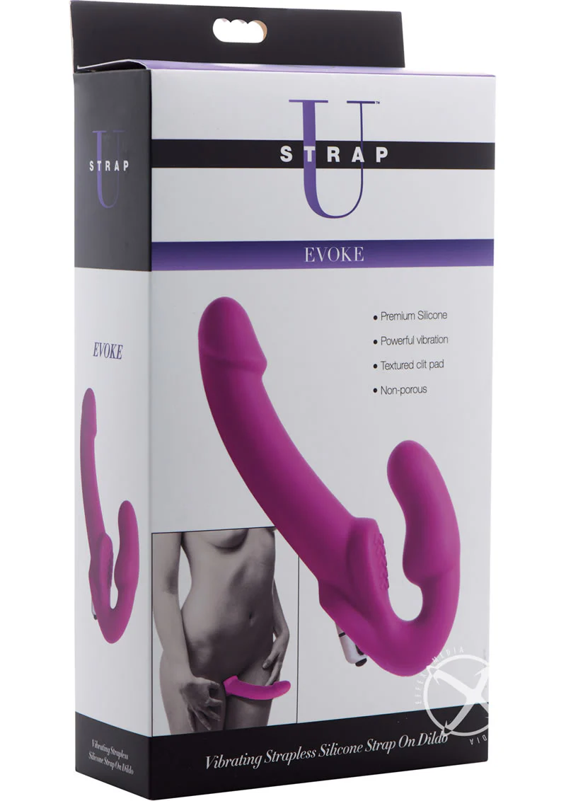 Strap U Evoke Vibrating Strapless Silicone Strap-On Dildo - Image 4
