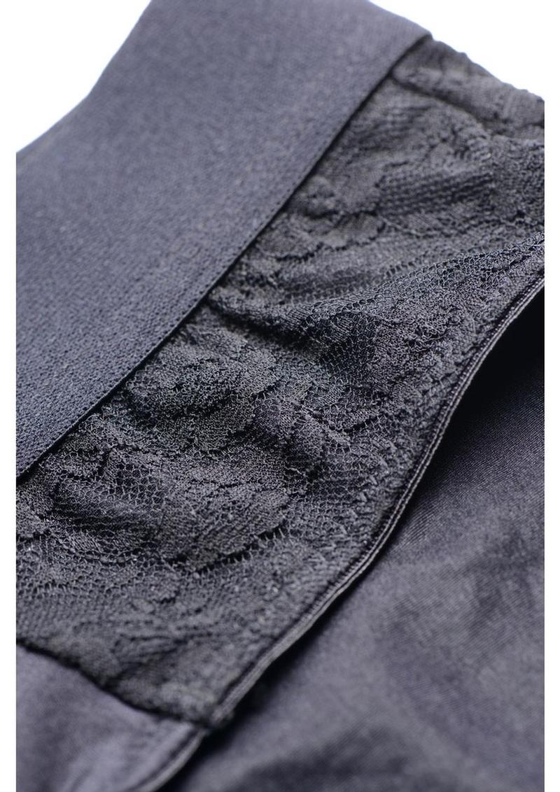 Strap U Lace Envy Black Crotchless Panty Harness - Image 3
